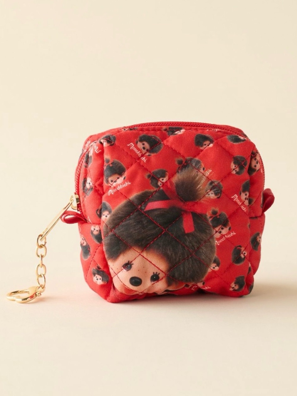 NWT Monchhichi Mini Quilted Dopp Kit
Pouch Keychain Red OS - Picture 3 of 4